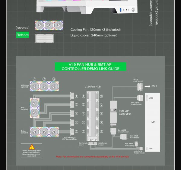 GAMEMAX ������ ATX ��� ����� �������� , ����������� ���� X,M-ATX,ITX, combo audio,VGA Card Length	Up to 400 Infinity Pro WH - �������� 17