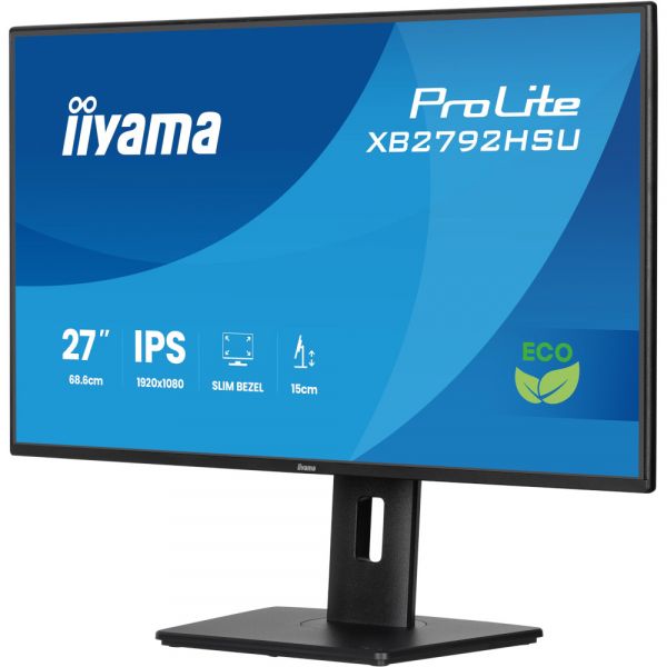 IIYAMA 27" 16:9 IPS  , 19201080, 3  (GTG), 12 0 , 350 /2, AdaptiveSync, 1xHDMI 1.4/1xDP 1.2 XB2792HSU-B1 -  3