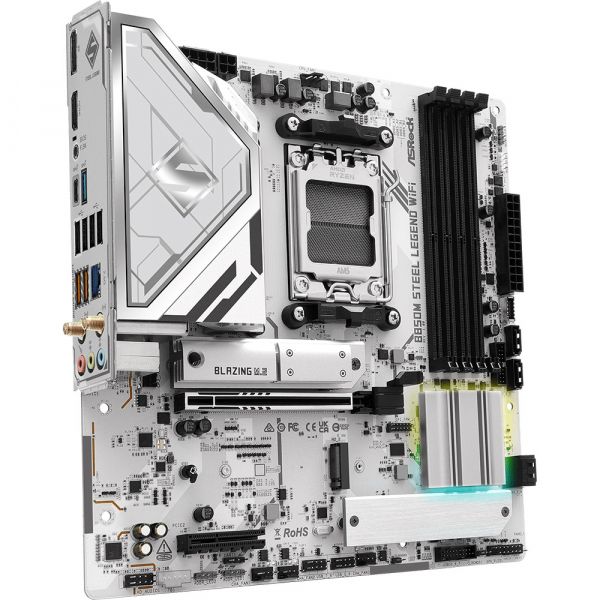 ASROCK M���������� ����� sAM5 AMD B850 4xDDR5 HDMI/DP 3xM .2 2.5GbE LAN mATX  B850M STEEL LEGEND WIFI - �������� 4
