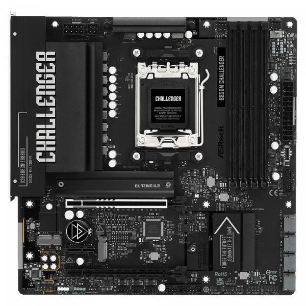 ASROCK M���������� ����� sAM5 AMD B850 4xDDR5 HDMI 2xM.2  2.5GbE LAN mATX  B850M CHALLENGER - �������� 1