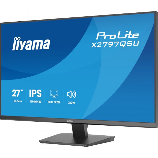 IIYAMA 27" 16:9 IPS �� �������, 2560�1440, 1 �� (MPRT), 7 5 ��, 350 ��/�2, Adaptive Sync, 2xHDMI 1.4/1xDP 1. X2797QSU-B1 - �������� 5