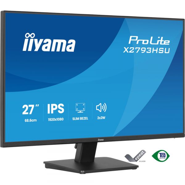 IIYAMA 27" 16:9 IPS �� �������, 1920�1080, 1 �� (MPRT), 1 20 ��, 350 ��/�2, Adaptive Sync, 1xHDMI 1.4/1xDP 1 X2793HSU-B1 - �������� 4