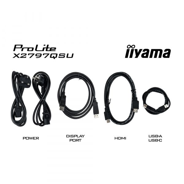 IIYAMA 27" 16:9 IPS �� �������, 2560�1440, 1 �� (MPRT), 7 5 ��, 350 ��/�2, Adaptive Sync, 2xHDMI 1.4/1xDP 1. X2797QSU-B1 - �������� 12