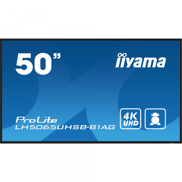 IIYAMA 49.5" 16:9 VA �� ������, 3840�2160, 24/7, 800 ��/ �2, �� Android 11,  2xHDMI 2.0/1xDP/2xUSB 2.0, SP  LH5065UHSB-B1AG - �������� 1