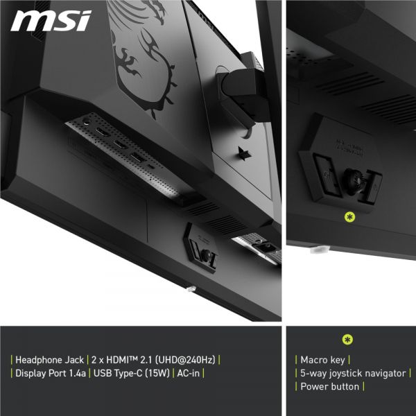 MSI  QD-OLED  26.5" UHD (3840 x 2160) 0.03ms 24 0Hz 178/178/2HDMI/DP/TypeC15W  MAG 272UP QD-OLED X24 -  10