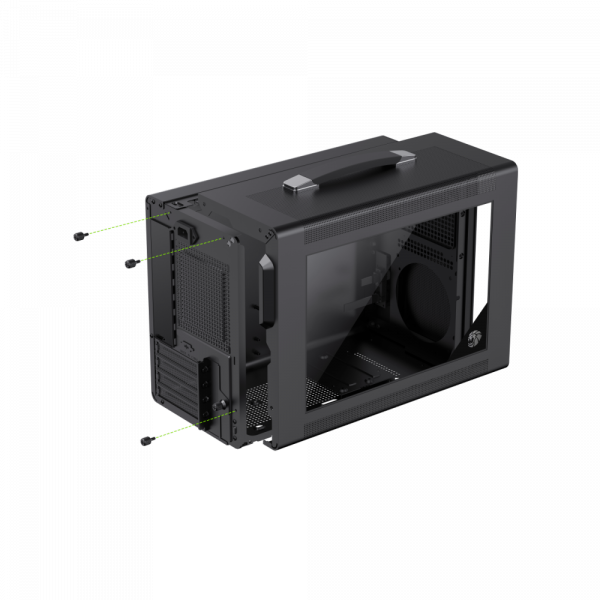 GAMEMAX  Mini Tower    U-ATX(244*185 mm), FLEX-ATX(229*191mm)ITX(170*170mm), 1*usb 3. Spark Air BK -  10