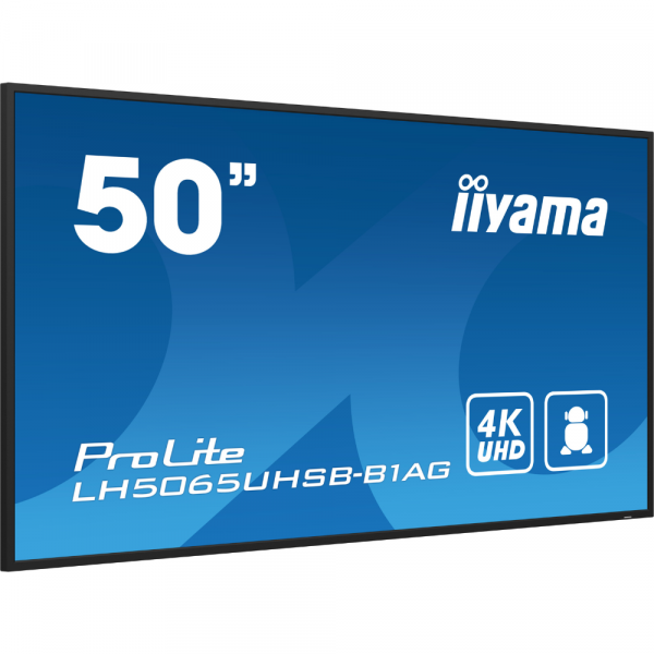 IIYAMA 49.5" 16:9 VA �� ������, 3840�2160, 24/7, 800 ��/ �2, �� Android 11,  2xHDMI 2.0/1xDP/2xUSB 2.0, SP  LH5065UHSB-B1AG - �������� 2