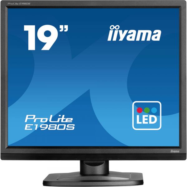 IIYAMA 19" 5:4 TN �� �������, 1280�1024, 3 �� (GTG), 250   ��/�2, 75 ��, 1xHDMI/1xDP, SP 2x2 �� E1980S-B1 - �������� 1