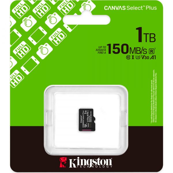 ����� ���'�� KINGSTON ����� ���'�� 1TB microSDXC Canvas Select Plus Gen 3 150R A1 Single Pack w/o ADP SDCS3/1TBSP - �������� 3