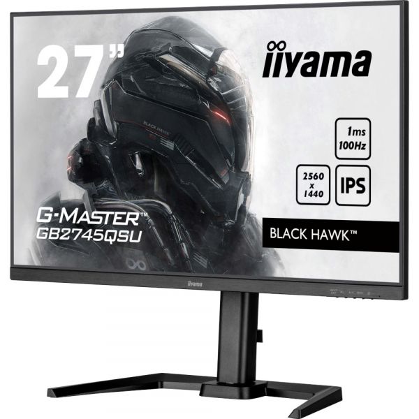 IIYAMA 27" 16:9 ������� IPS �� �������, 2560�1440, 1 �� ( MPRT), 100 ��, 300 ��/�2, Adaptive Sync, 1xHDMI 2. GB2745QSU-B2 - �������� 5