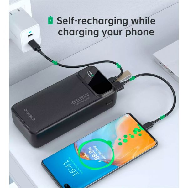 ������������ ������� ������� CHOETECH PD22.5W Digital PB 30000mAh (B730) - �������� 9