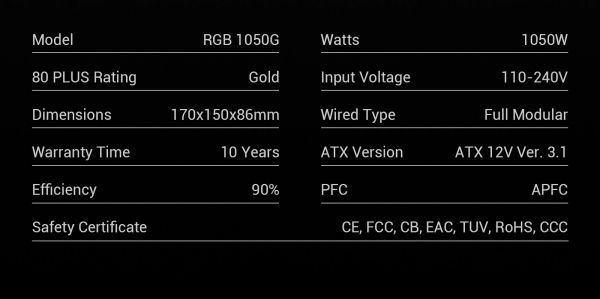   GAMEMAX RGB 1050G -  26