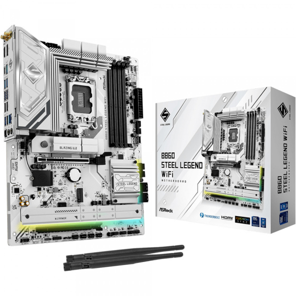 ASROCK M���������� ����� s1851 Intel B860 4xDDR5 DP/HDMI/ TB4 4xM.2 2.5GbE LAN ATX  B860 STEEL LEGEND WIFI - �������� 2