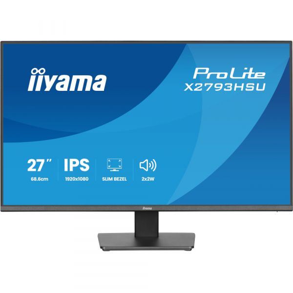 IIYAMA 27" 16:9 IPS �� �������, 1920�1080, 1 �� (MPRT), 1 20 ��, 350 ��/�2, Adaptive Sync, 1xHDMI 1.4/1xDP 1 X2793HSU-B1 - �������� 1