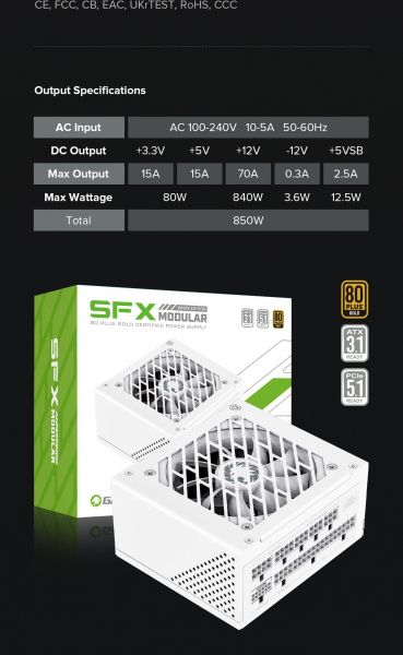 ���� �������� GAMEMAX GS-850G White - �������� 36