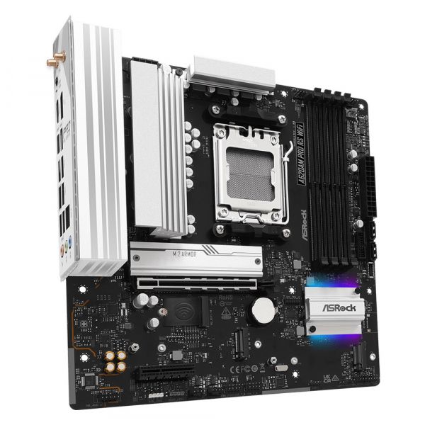 ASROCK M���������� ����� sAM5 AMD A620A DP/HDMI 3xM.2 4xD DR5 2.5GbE LAN mATX  A620AM PRO RS WIFI - �������� 2