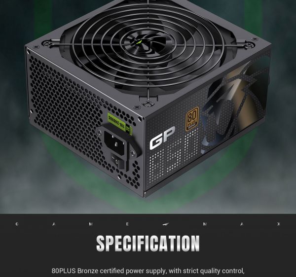 GAMEMAX ���� �������� ATX 850W, 80+ Bronze, 140mm Ultra Si lent Fan OVP / UVP/ SIP / OCP/ OLP/ OPP/ SCP GP 850B - �������� 21
