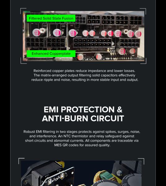 GAMEMAX   ATX 1050W, 80+ Platinum ,fan 135mm,f ully modular OTP, OCP, SCP, OVP, UVP, OPP GX-1050 PRO BK(ATX3.1PCIe5.1) -  21