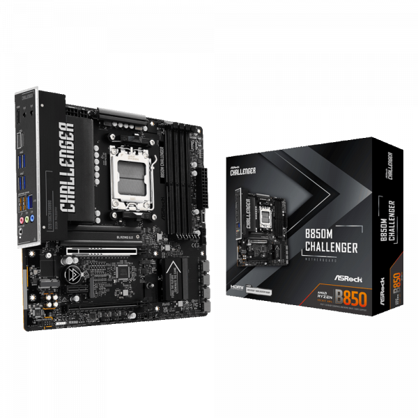 ASROCK M���������� ����� sAM5 AMD B850 4xDDR5 HDMI 2xM.2  2.5GbE LAN mATX  B850M CHALLENGER - �������� 2