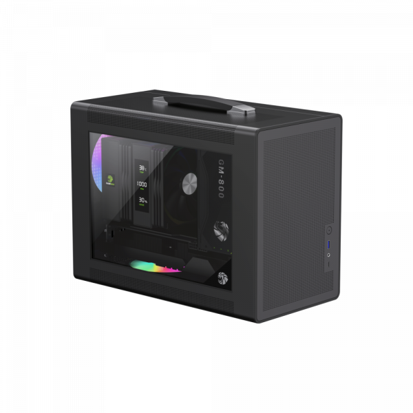 GAMEMAX  Mini Tower    U-ATX(244*185 mm), FLEX-ATX(229*191mm)ITX(170*170mm), 1*usb 3. Spark Air BK -  1