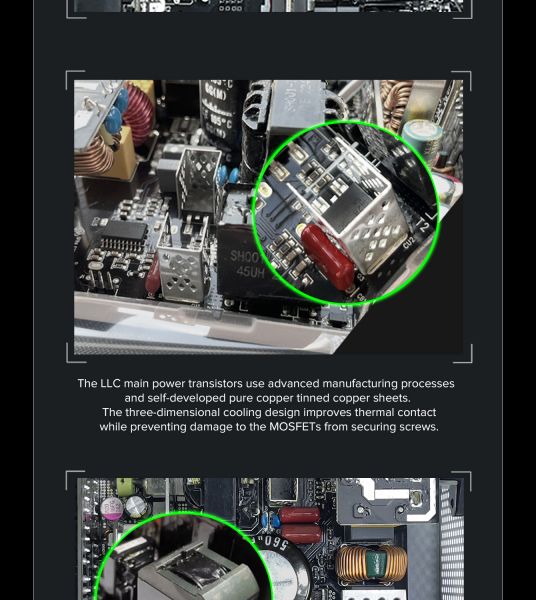 GAMEMAX   ATX 1250W, 80+ Platinum ,fan 135mm,f ully modular OTP, OCP, SCP, OVP, UVP, OPP GX-1250 PRO WT(ATX3.1PCIe5.1) -  15