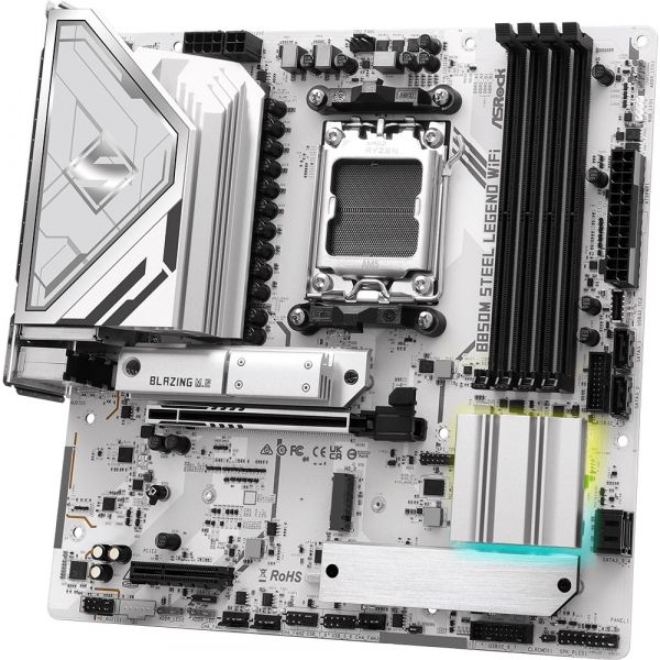 ASROCK M���������� ����� sAM5 AMD B850 4xDDR5 HDMI/DP 3xM .2 2.5GbE LAN mATX  B850M STEEL LEGEND WIFI - �������� 5