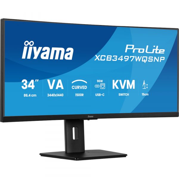 IIYAMA 34.1" 21:9 VA UWQHD   , 0.4 , 1 20 , FreeSync, HDR, 1xHDMI 2.0/1xHDMI 1.4/1xDP 1 XCB3497WQSNP-B1 -  5