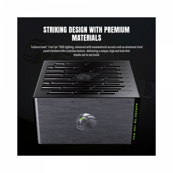 GAMEMAX   ATX 3.1 & PCIe5.1_ 1200W, 80+ Platin um,135mm,fully modular ,Japanese 105C and solid c Lion core 1200P -  3