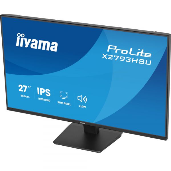 IIYAMA 27" 16:9 IPS �� �������, 1920�1080, 1 �� (MPRT), 1 20 ��, 350 ��/�2, Adaptive Sync, 1xHDMI 1.4/1xDP 1 X2793HSU-B1 - �������� 10