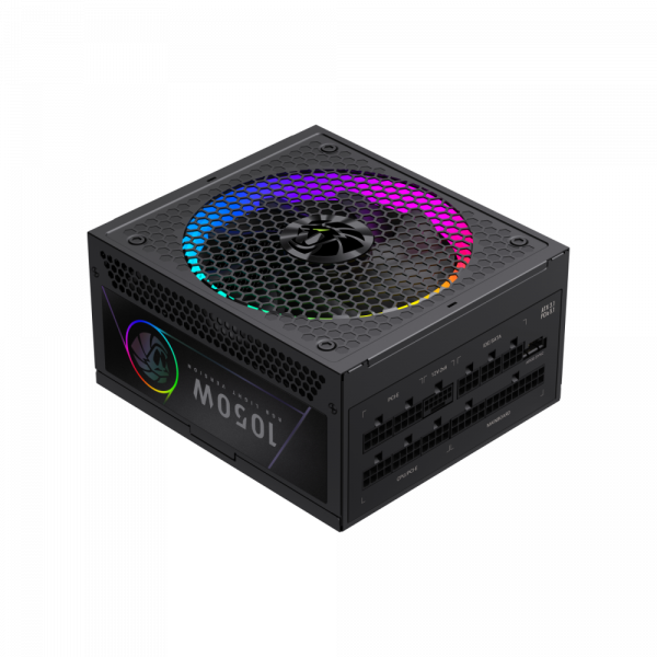 GAMEMAX   ATX 3.1 & PCIe5.1_ 1050W, 80+ Gold,R GB Smart  fan 140mm,fully modular ,Japanese 105C  RGB PRO 1050G -  1