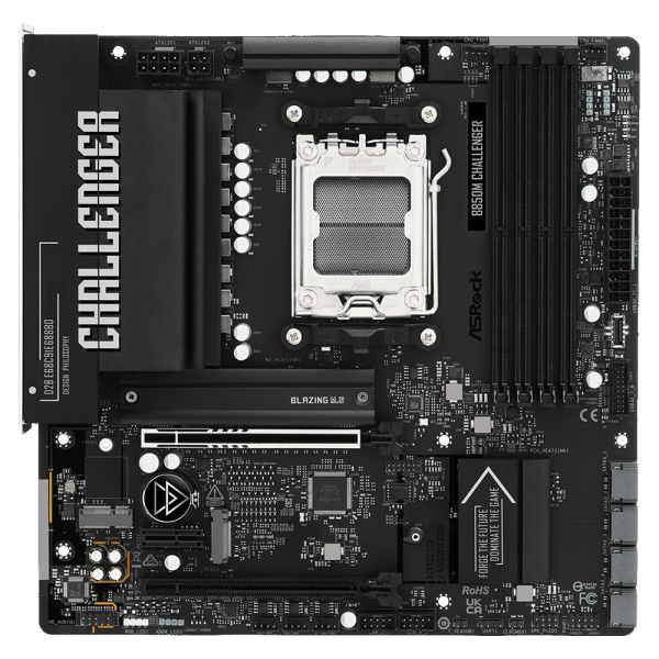 ASROCK M���������� ����� sAM5 AMD B850 4xDDR5 HDMI 2xM.2  2.5GbE LAN mATX  B850M CHALLENGER - �������� 3