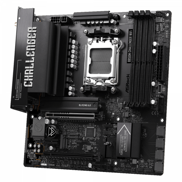 ASROCK M���������� ����� sAM5 AMD B850 4xDDR5 HDMI 2xM.2  2.5GbE LAN mATX  B850M CHALLENGER WIFI - �������� 5