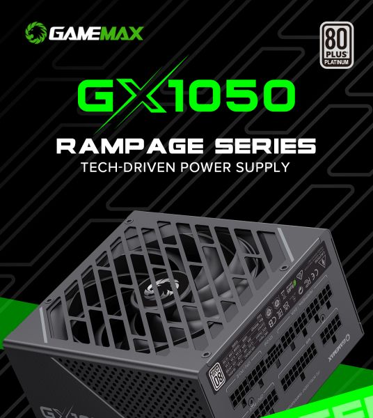 GAMEMAX   ATX 1050W, 80+ Platinum ,fan 135mm,f ully modular OTP, OCP, SCP, OVP, UVP, OPP GX-1050 PRO BK(ATX3.1PCIe5.1) -  11