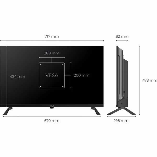 KIVI �������� 32", QLED, HD, Google TV  32H820KB - �������� 4
