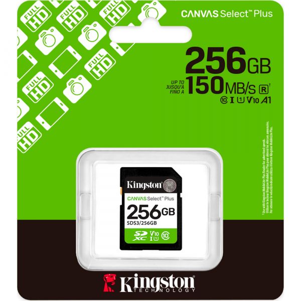 ����� ���'�� KINGSTON ����� ���'�� 256GB SDXC Canvas Select Plus Gen3 1 50MB/s C10 UHS-I U1 V10 SDS3/256GB - �������� 3