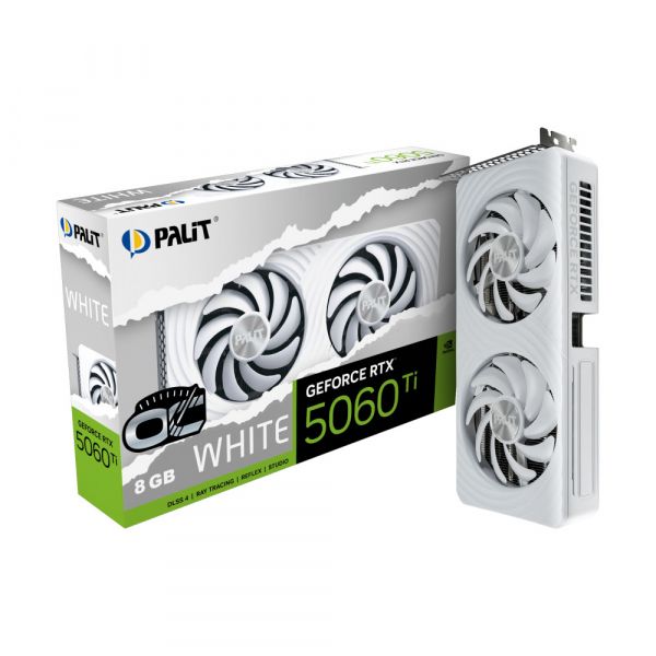 PALIT-XPERTVISION ³�������� Palit NVIDIA RTX5060Ti WHITE OC 8GB GDD R7 128bit 3-DP HDMI RTX5060Ti WHITE OC 8GB GDDR7 - �������� 1