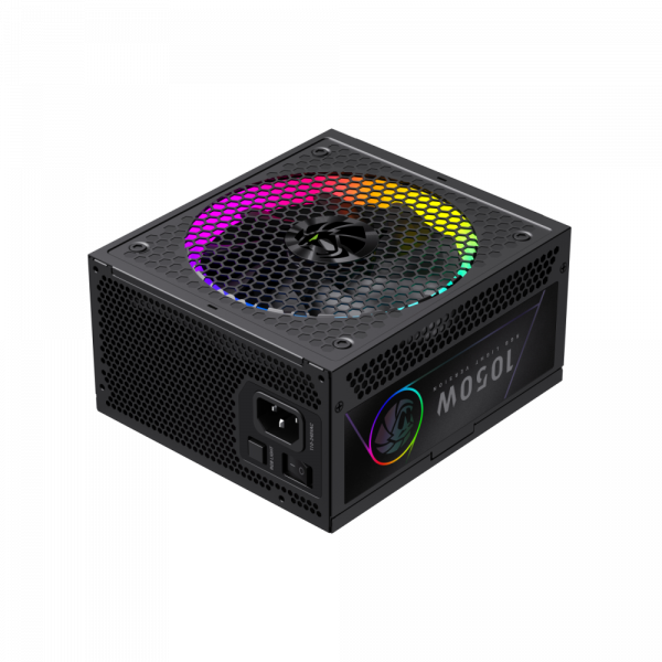 GAMEMAX   ATX 3.1 & PCIe5.1_ 1050W, 80+ Gold,R GB Smart  fan 140mm,fully modular ,Japanese 105C  RGB PRO 1050G -  4