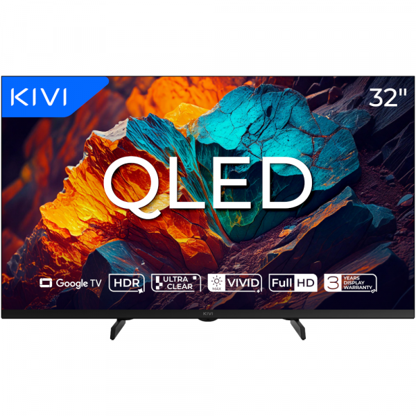 KIVI �������� 32", QLED, FHD, Google TV 32F720QB - �������� 1