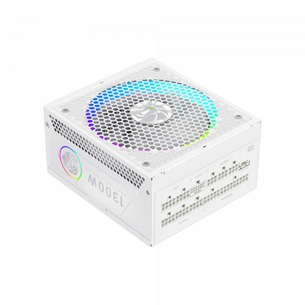 GAMEMAX   ATX 3.1 & PCIe5.1_  1300W, 80+ Plati num,RGB Smart  fan 140mm,fully modular ,Japanese 1 RGB PRO 1300P WH -  1