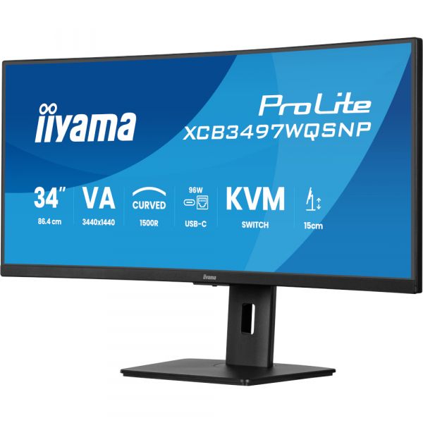 IIYAMA 34.1" 21:9 VA UWQHD   , 0.4 , 1 20 , FreeSync, HDR, 1xHDMI 2.0/1xHDMI 1.4/1xDP 1 XCB3497WQSNP-B1 -  6