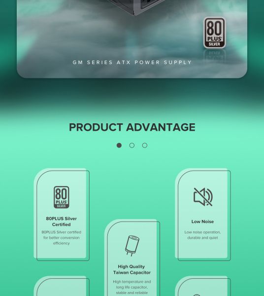 GAMEMAX ���� �������� ATX 1050W, 80 Bronze , fan 140mm,ful ly modularOVP, UVP, OTP, OCP, OLP, OPP, SCP GM-1050  Modular - �������� 25