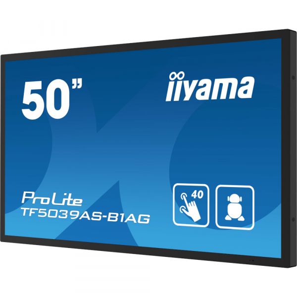 IIYAMA 49.5" 16:9  ��������� IPS UHD �� ������, 24/7,  5 00 ��/�2,  ����������-�������� ���������, �� Andr TF5039AS-B1AG - �������� 7