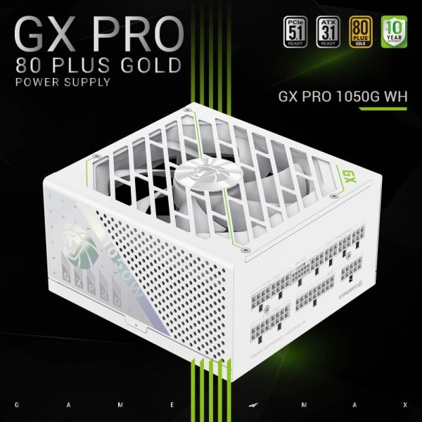   GAMEMAX GX PRO 1050G WH -  3