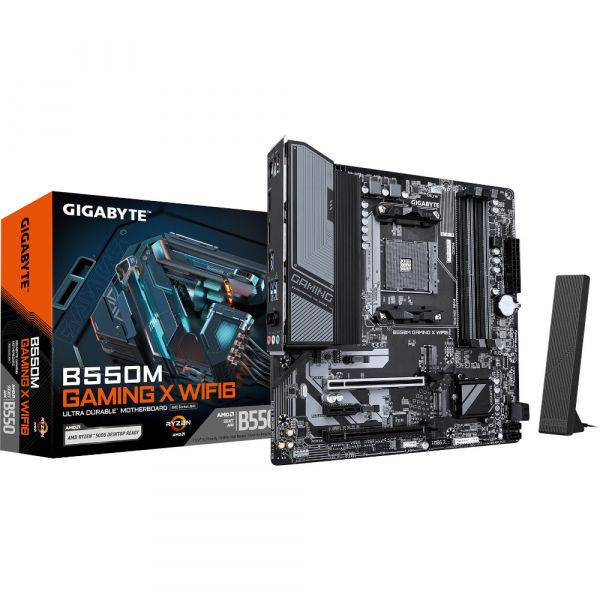 GIGABYTE ����������� ����� sAM4 AMD B550 HDMI/DP 2xM.2 GbE  Lan mATX B550M GAMING X WIFI6 - �������� 4