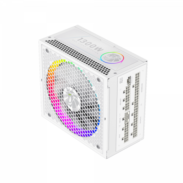 GAMEMAX   ATX 3.1 & PCIe5.1_  1300W, 80+ Plati num,RGB Smart  fan 140mm,fully modular ,Japanese 1 RGB PRO 1300P WH -  5