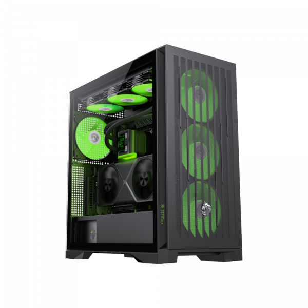 GAMEMAX  Tower E-ATX    ,    E-ATX,ATX, M-ATX,ITX, Tempered Glass,Mesh,2 LEADER 2 BK -  5