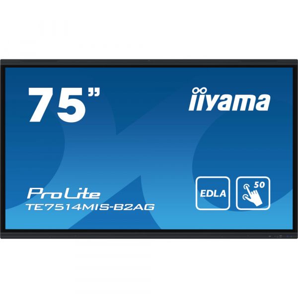 IIYAMA 75" 16:9  VA  , 38402160, P ureTouch-IR+, 24/7, 435 /2,  Android 13,  SP  TE7514MIS-B2AGAX -  1