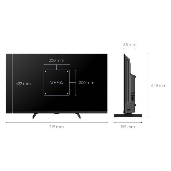 KIVI �������� 32", QLED, FHD, Google TV 32F720QB - �������� 6