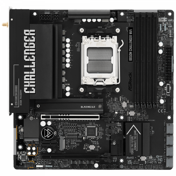 ASROCK M���������� ����� sAM5 AMD B850 4xDDR5 HDMI 2xM.2  2.5GbE LAN mATX  B850M CHALLENGER WIFI - �������� 3