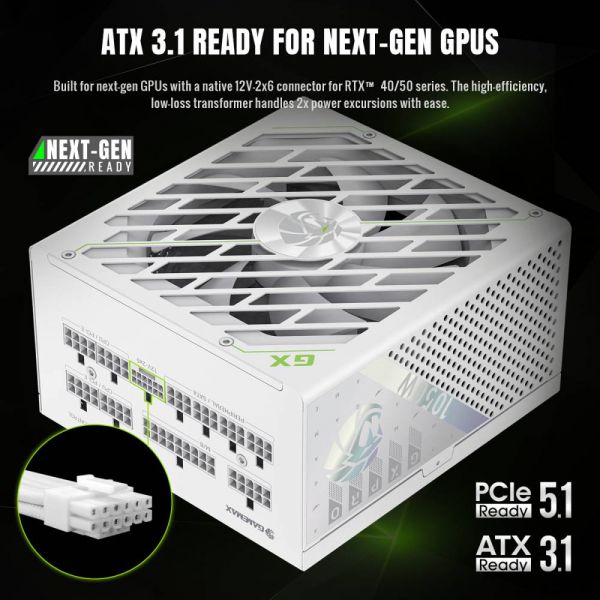   GAMEMAX GX PRO 1050G WH -  6